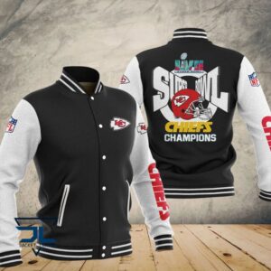 Kansas City Chiefs Super Bowl LVII Champions Varsity NFL Style Leather Jacket For Fan