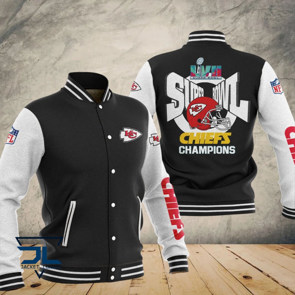 Kansas City Chiefs Super Bowl LVII Champions Varsity NFL Style Leather Jacket For Fan