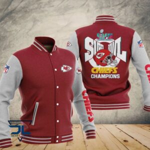 Kansas City Chiefs Super Bowl LVII Champions Varsity NFL Style Leather Jacket For Fan
