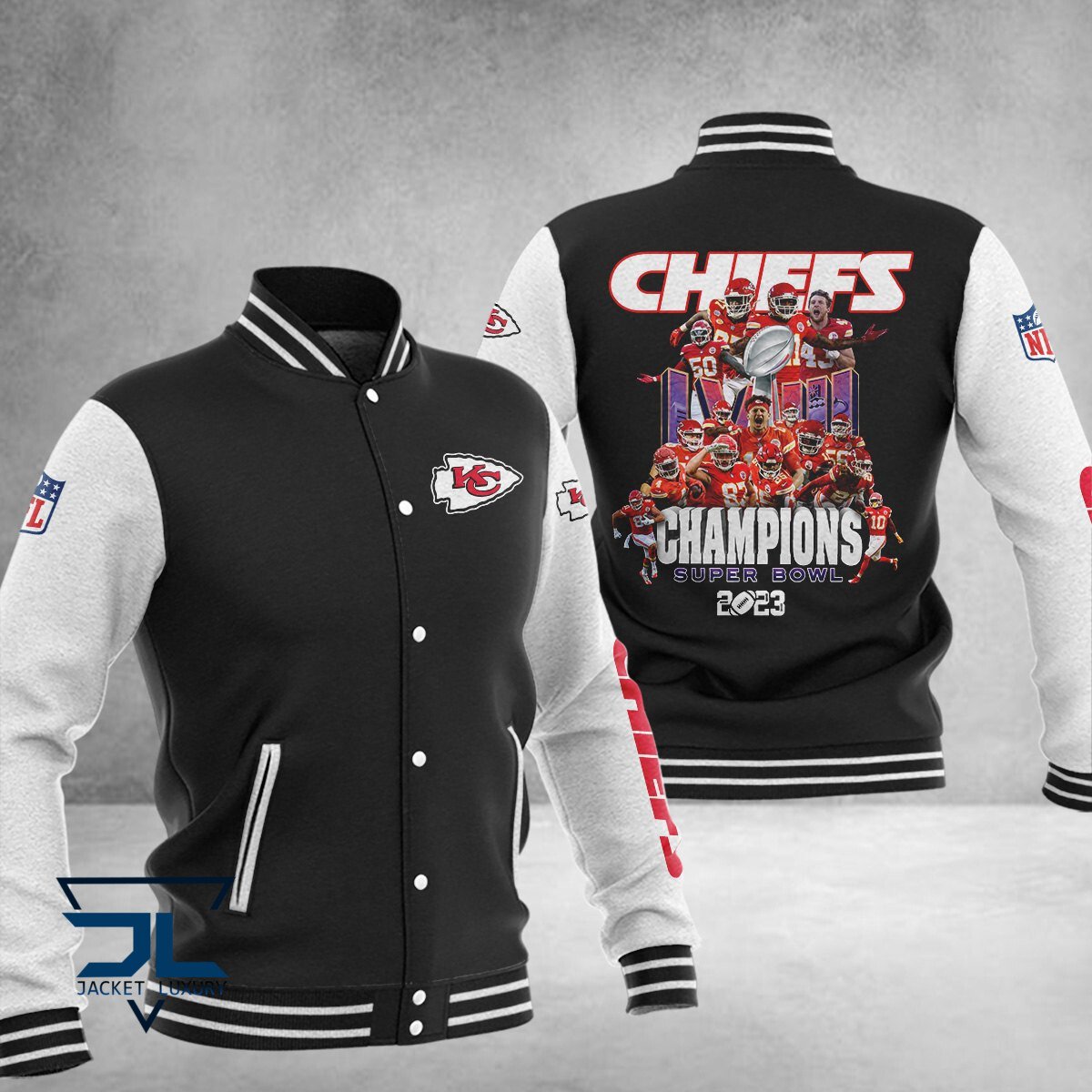 Kansas City Chiefs Super Bowl LVIII Champions NFL Style Baseball Jacket For Fan