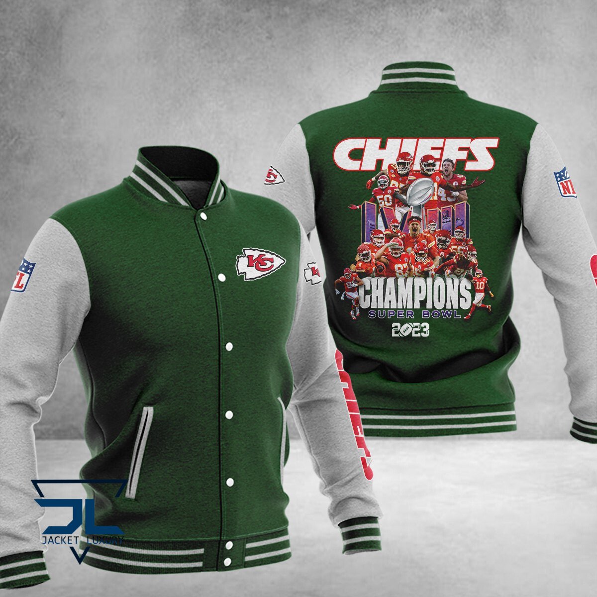 Kansas City Chiefs Super Bowl LVIII Champions NFL Style Baseball Jacket For Fan
