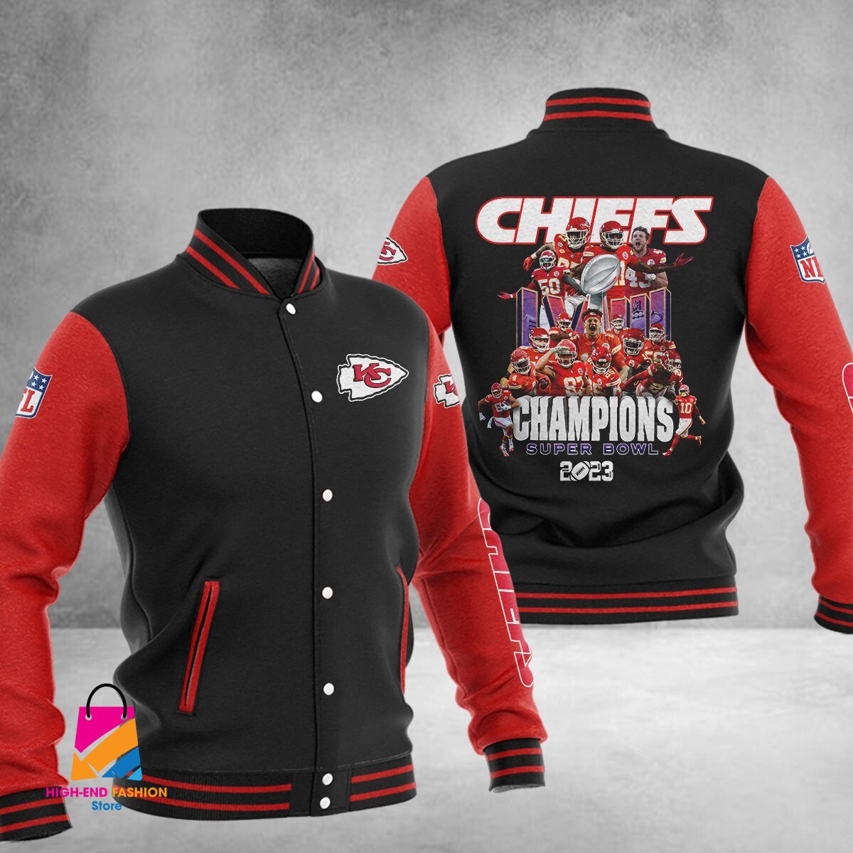 Kansas City Chiefs Super Bowl LVIII Champions NFL Style Baseball Jacket For Fan
