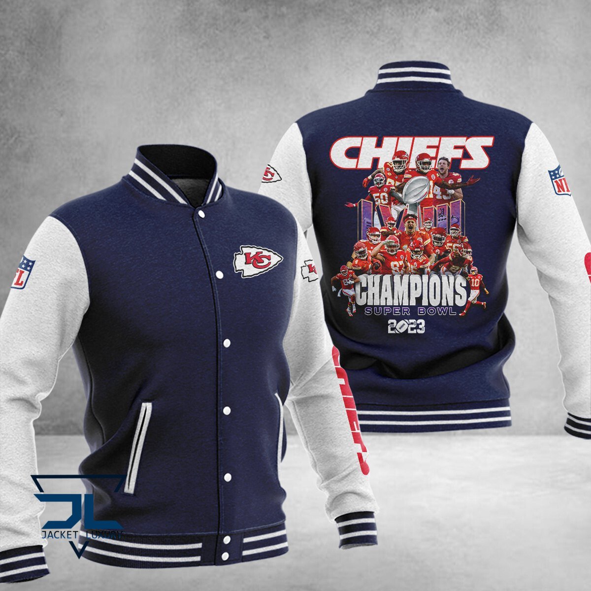 Kansas City Chiefs Super Bowl LVIII Champions NFL Style Baseball Jacket For Fan