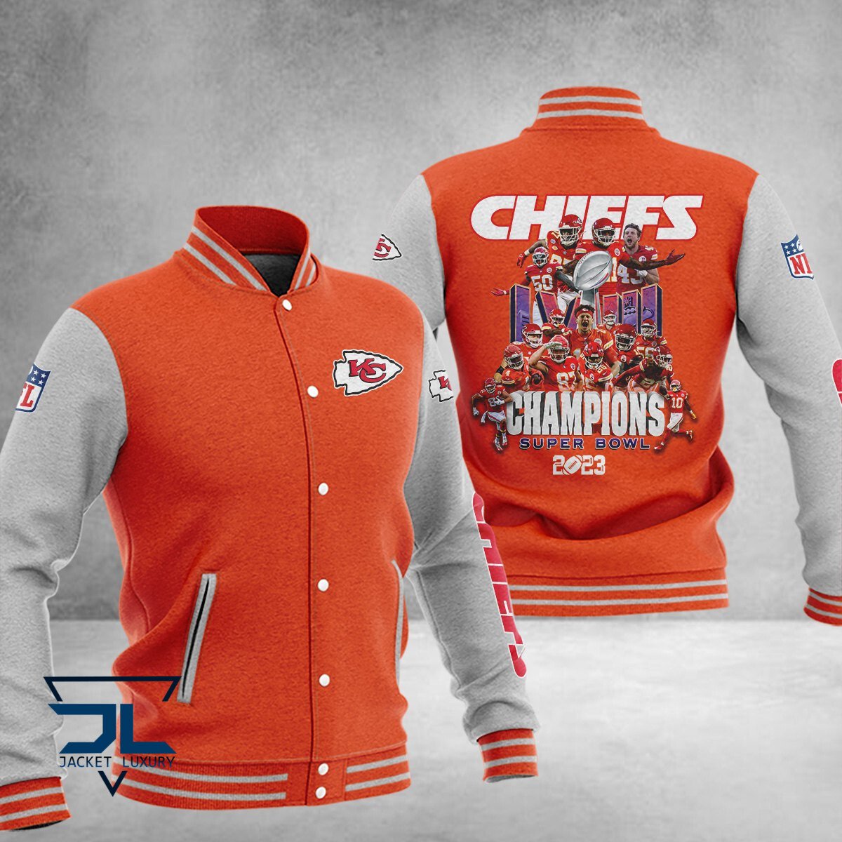 Kansas City Chiefs Super Bowl LVIII Champions NFL Style Baseball Jacket For Fan