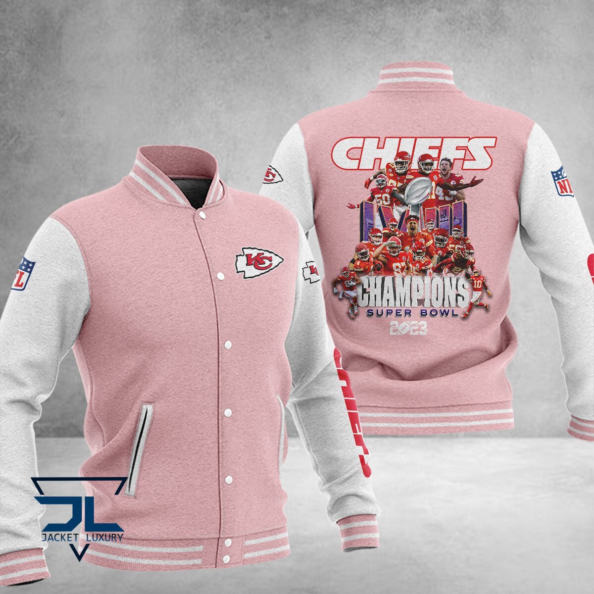 Kansas City Chiefs Super Bowl LVIII Champions NFL Style Baseball Jacket For Fan