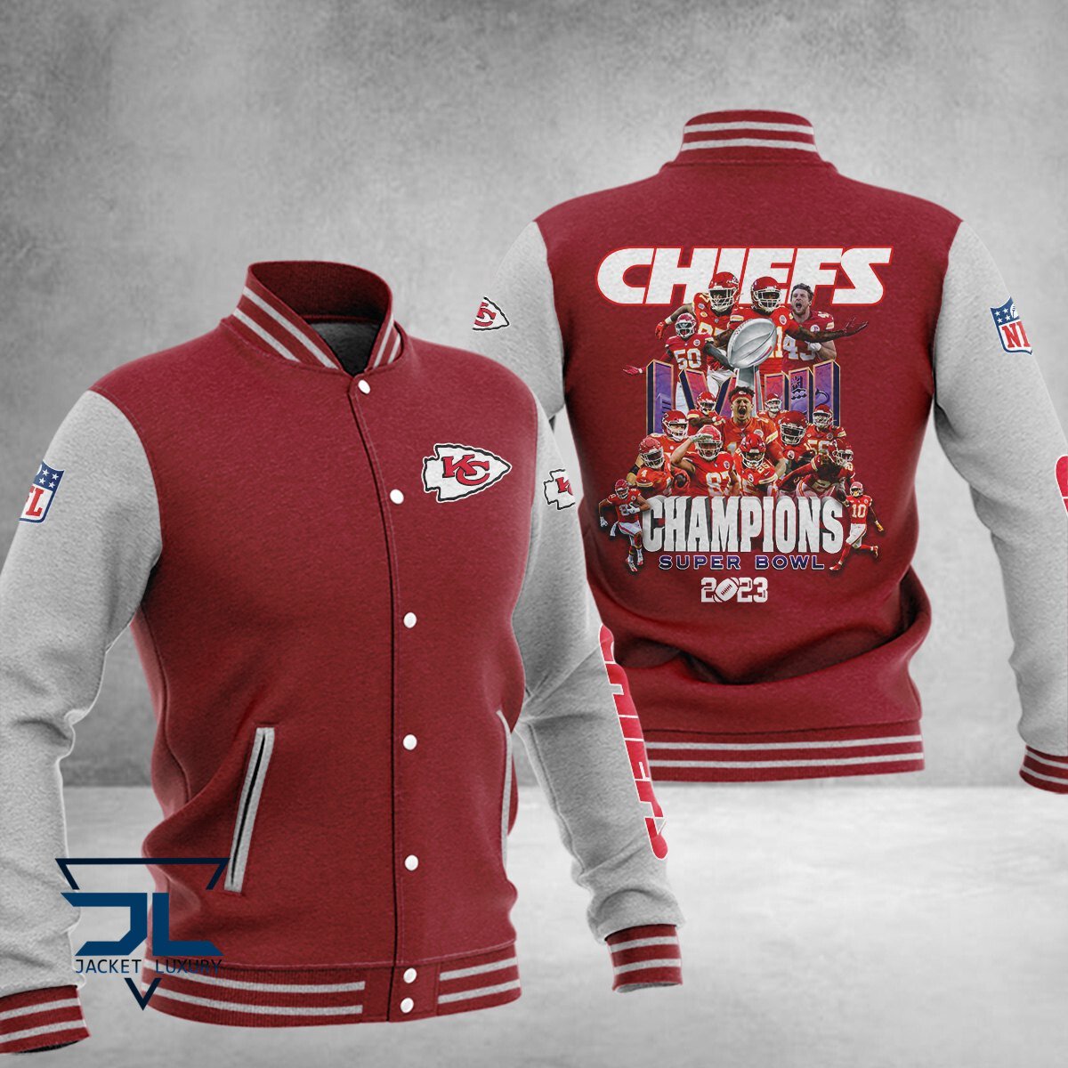 Kansas City Chiefs Super Bowl LVIII Champions NFL Style Baseball Jacket For Fan