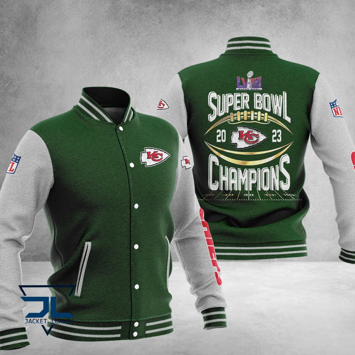 Kansas City Chiefs Super Bowl LVIII Champions NFL Style Baseball Jacket For Fan