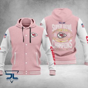 Kansas City Chiefs Super Bowl LVIII Champions NFL Style Hooded Baseball Jacket For Fan
