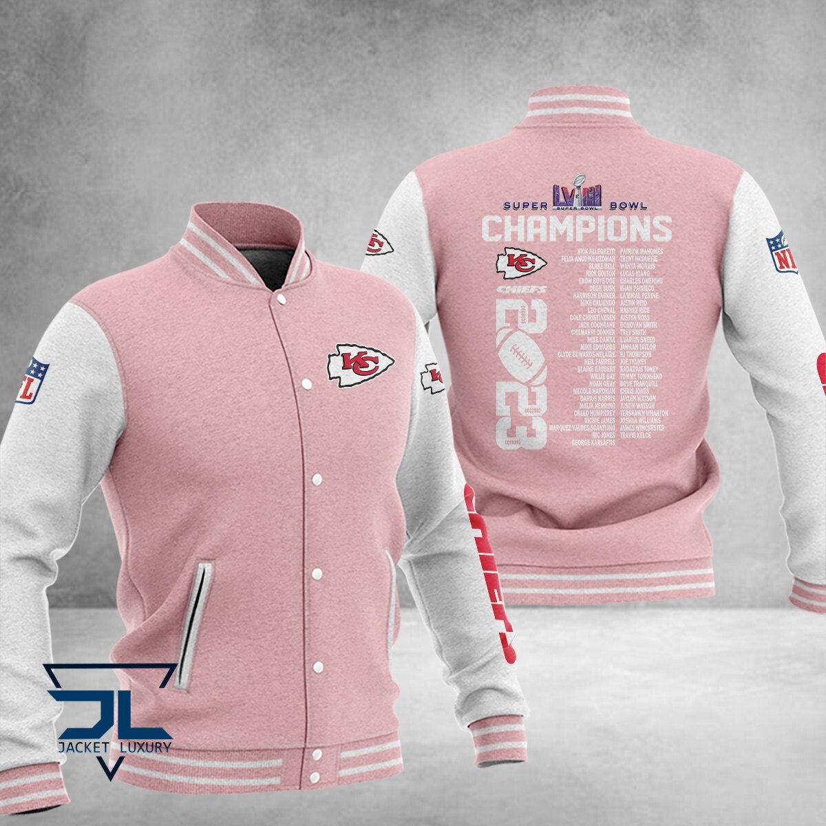 Kansas City Chiefs Super Bowl LVIII Champions NFL Style Baseball Jacket For Fan