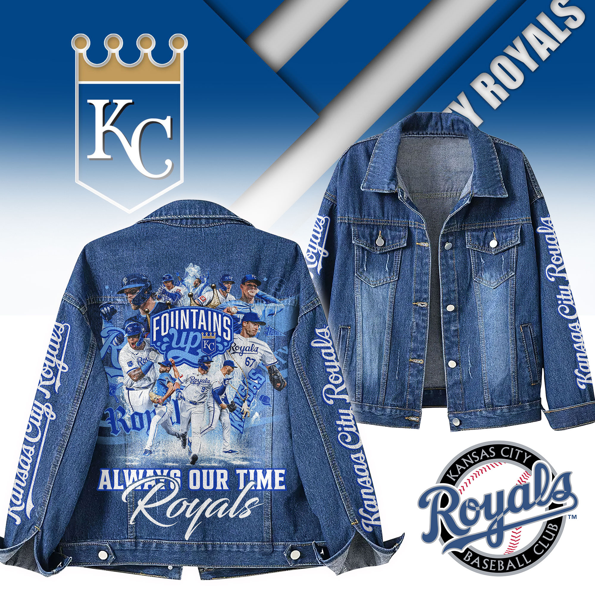 Kansas City Royals MLB Denim Jacket Gift For Fans