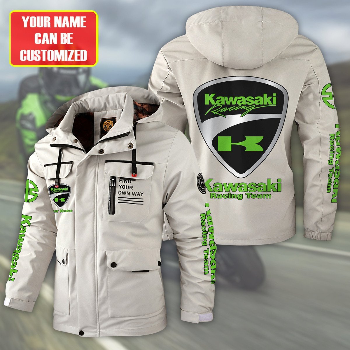 Kawasaki Car Style Parka Jacket For Fans