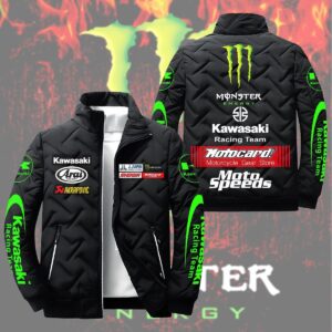 Kawasaki Car Style Puffer Jacket For Fans