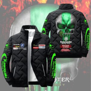 Kawasaki Car Style Puffer Jacket For Fans