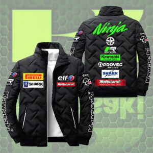 Kawasaki Car Style Puffer Jacket For Fans