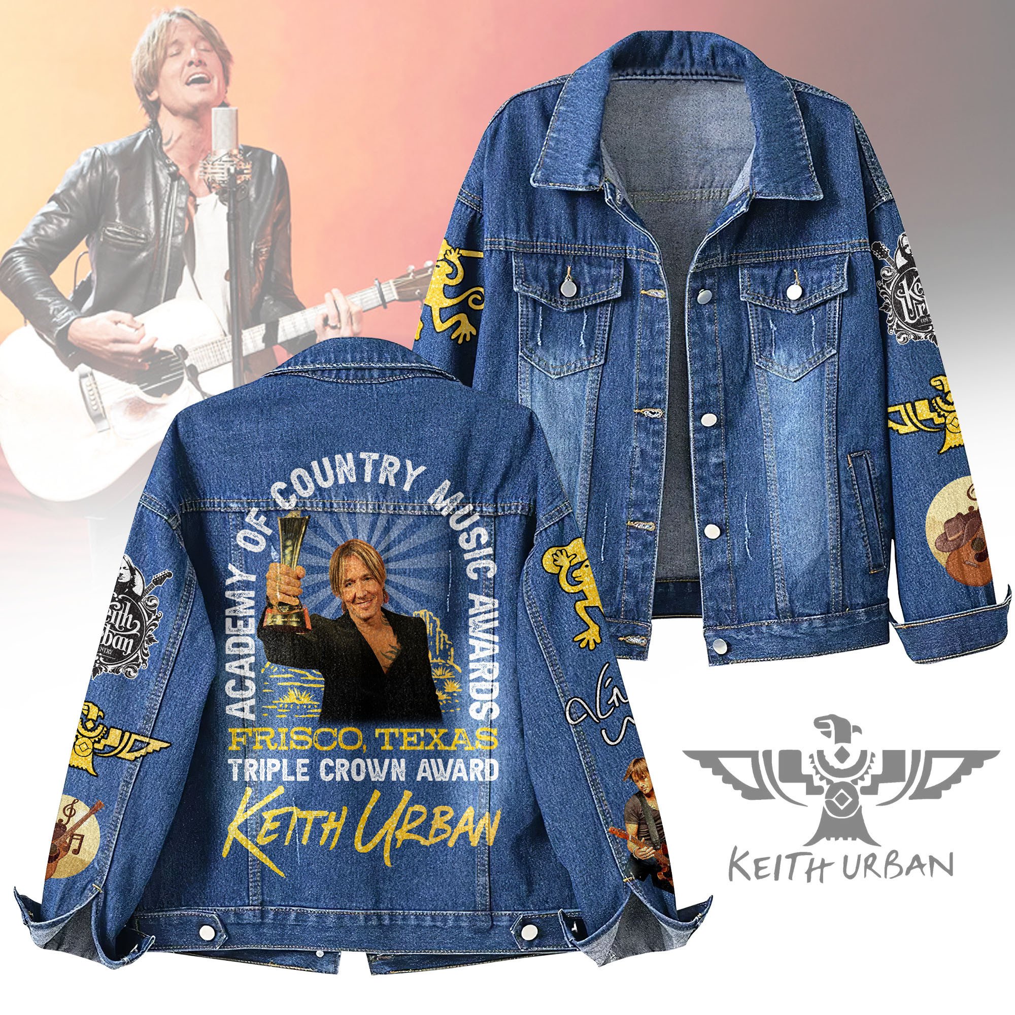 Keith Urban Music Denim Jacket Gift For Fans
