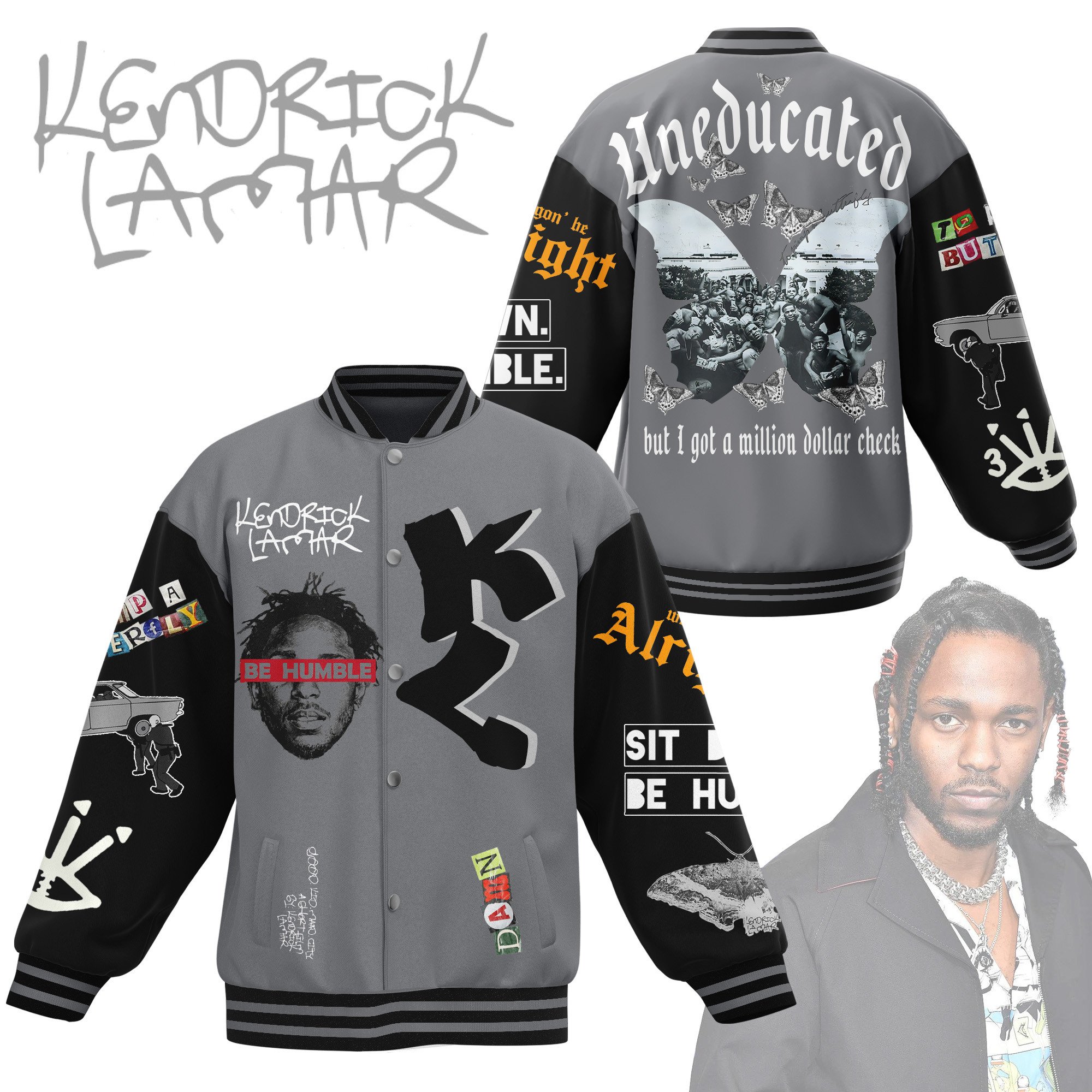 Kendrick Lamar Music Style Baseball Jacket For Fans