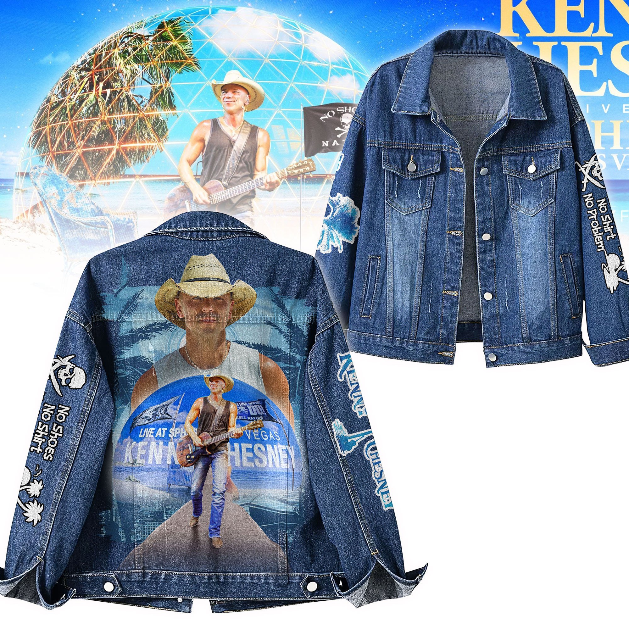 Kenny Chesney Music Denim Jacket Gift For Fans