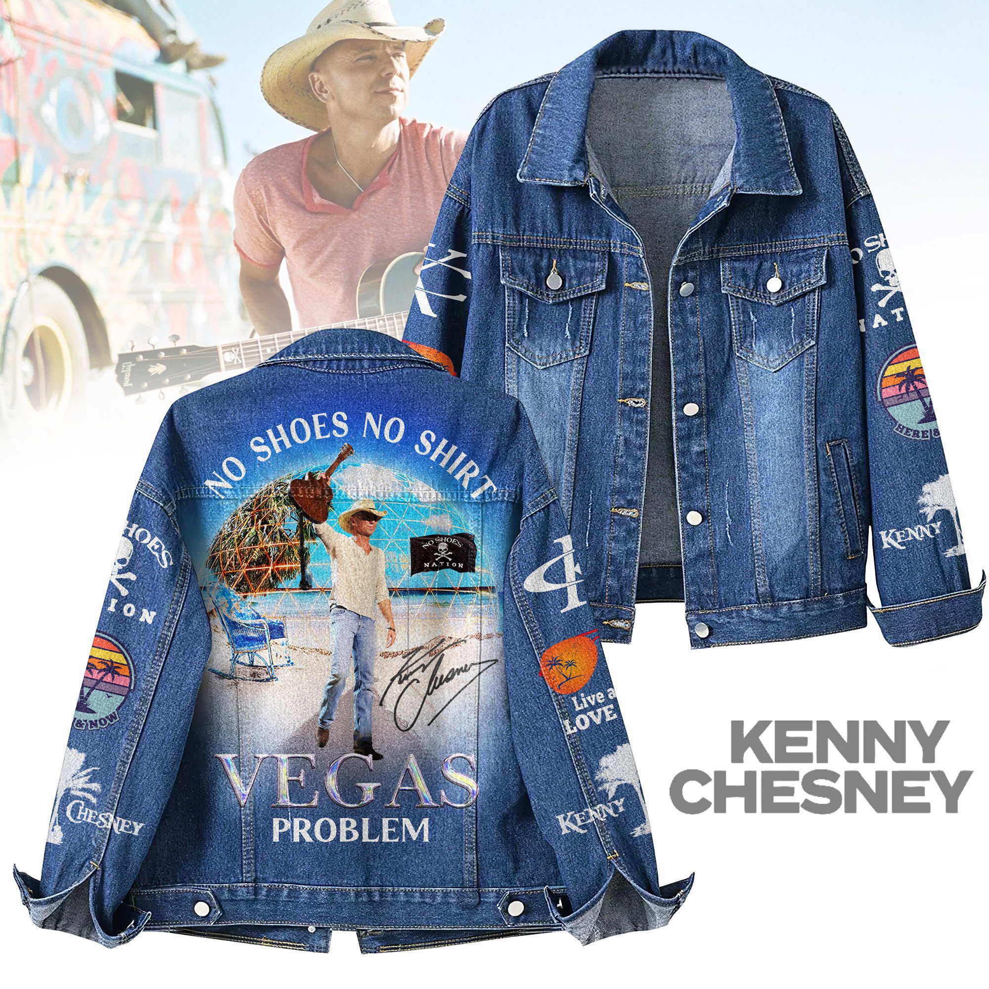 Kenny Chesney Music Denim Jacket Gift For Fans
