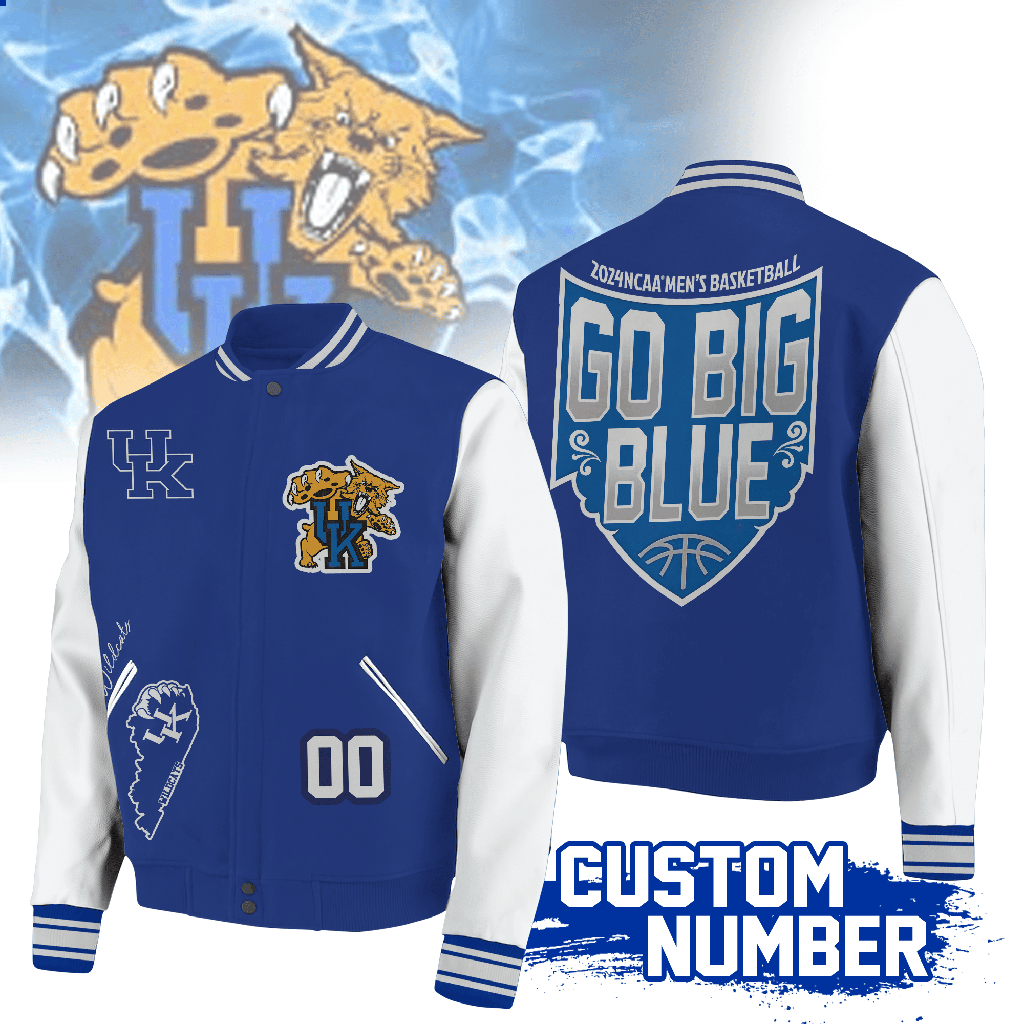 Kentucky Wildcats NCAA Style Baseball Jacket For Fans