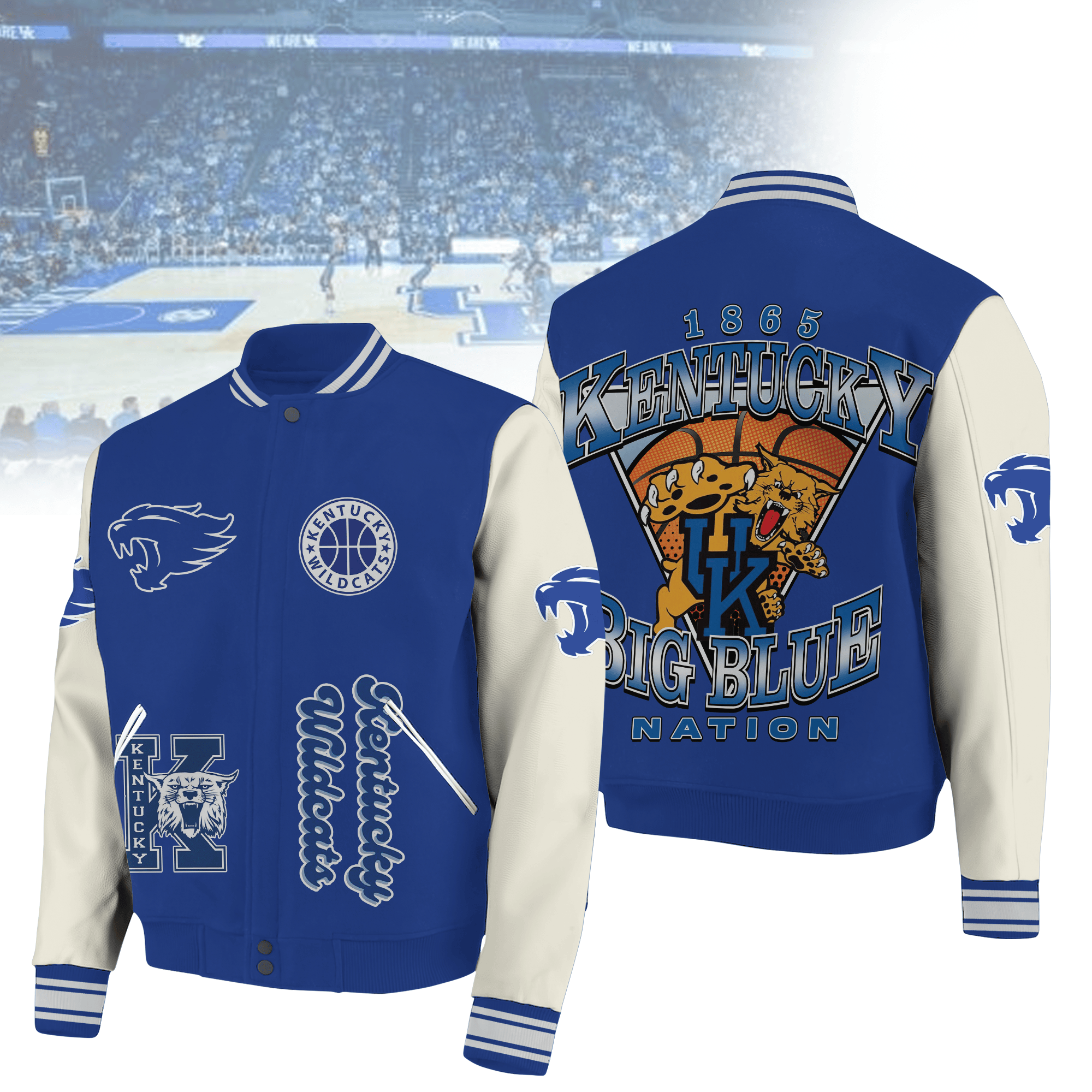 Kentucky Wildcats NCAA Style Baseball Jacket For Fans
