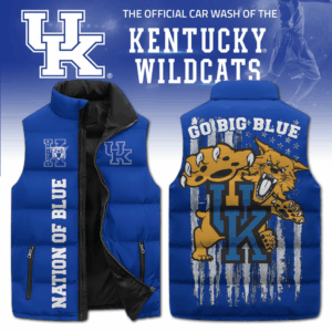 Kentucky Wildcats NCAA Style Sleeveless Puffer Jacket For Fans