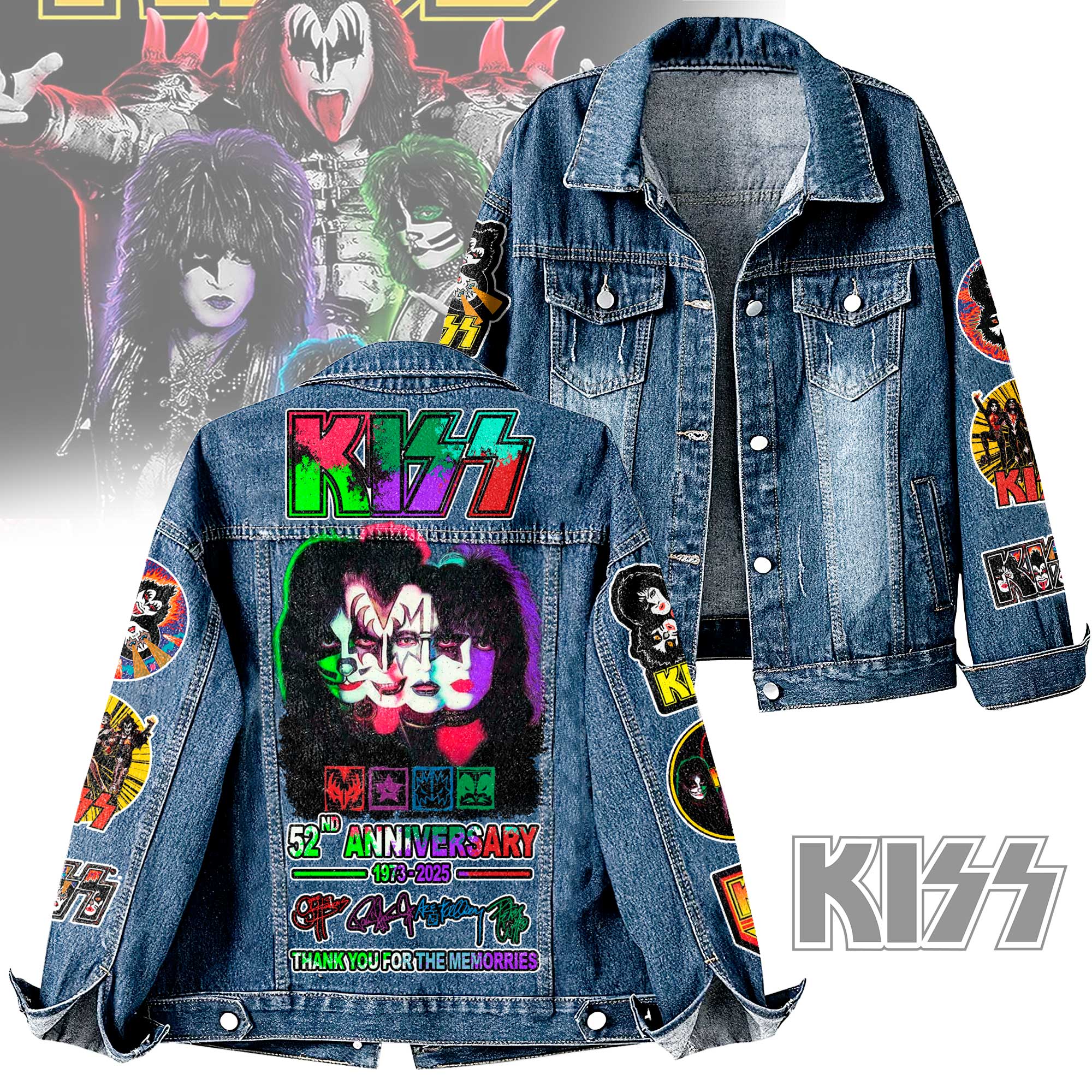 Kiss Music Denim Jacket Gift For Fans