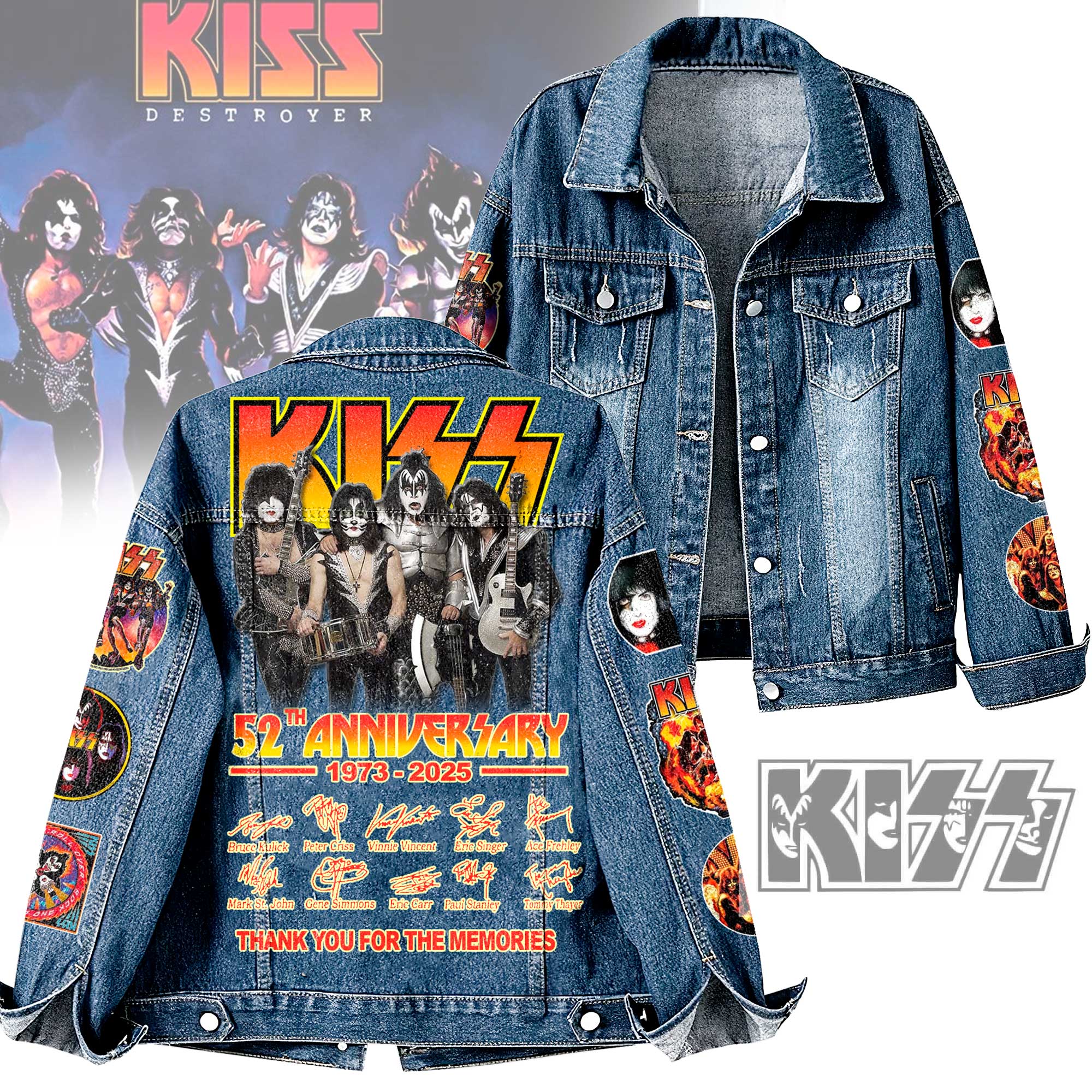 Kiss Music Denim Jacket Gift For Fans