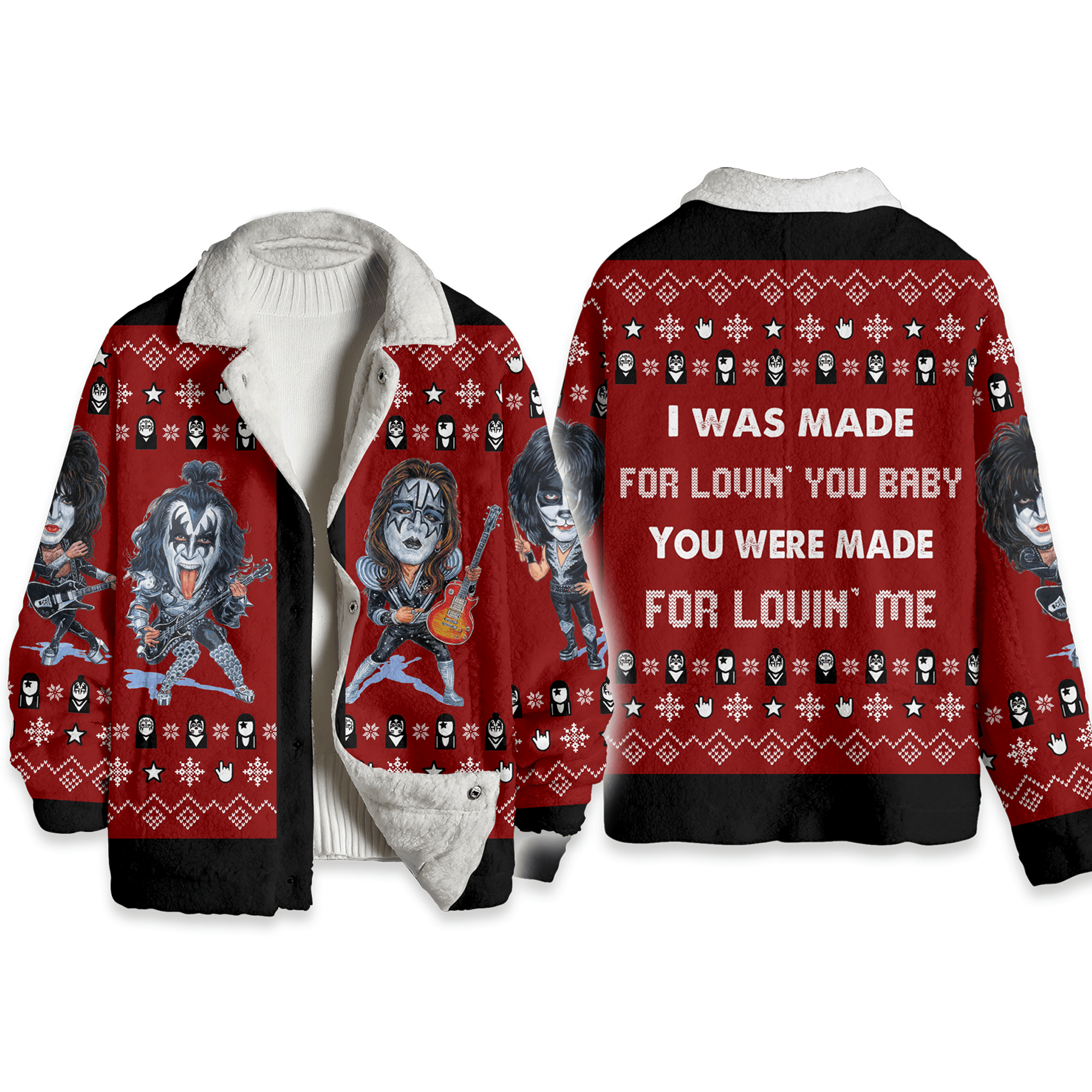 KISS Music Style Fleece Jacket For Fans