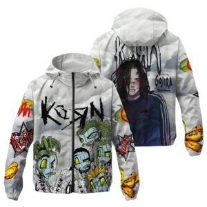 Korn Music Style Windbreaker Jacket For Fans