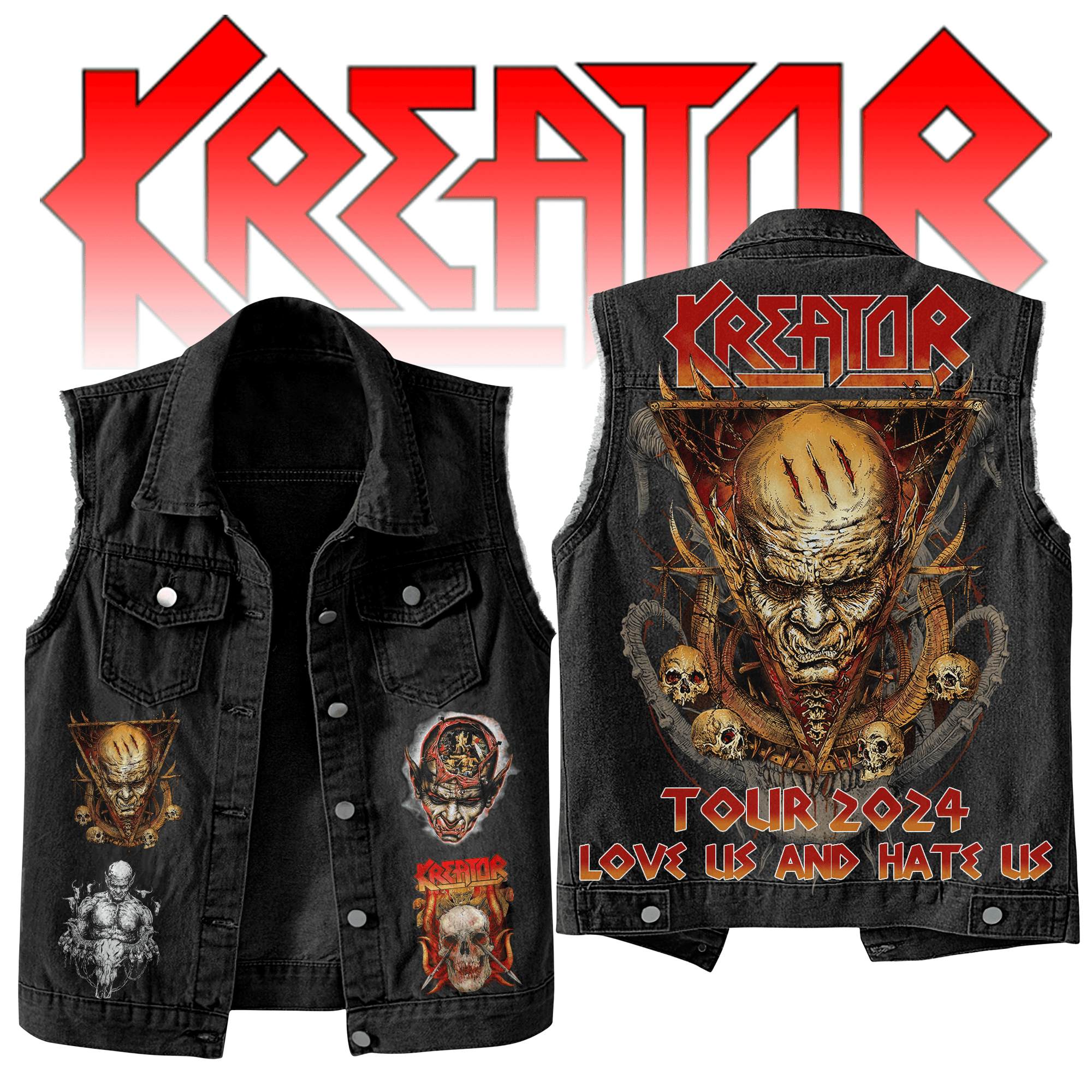 Kreator Music Style Sleeveless Jacket For Fans