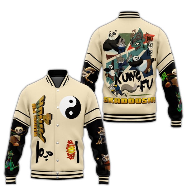 Kung Fu Panda Movies Style Baseball Jacket For Fans