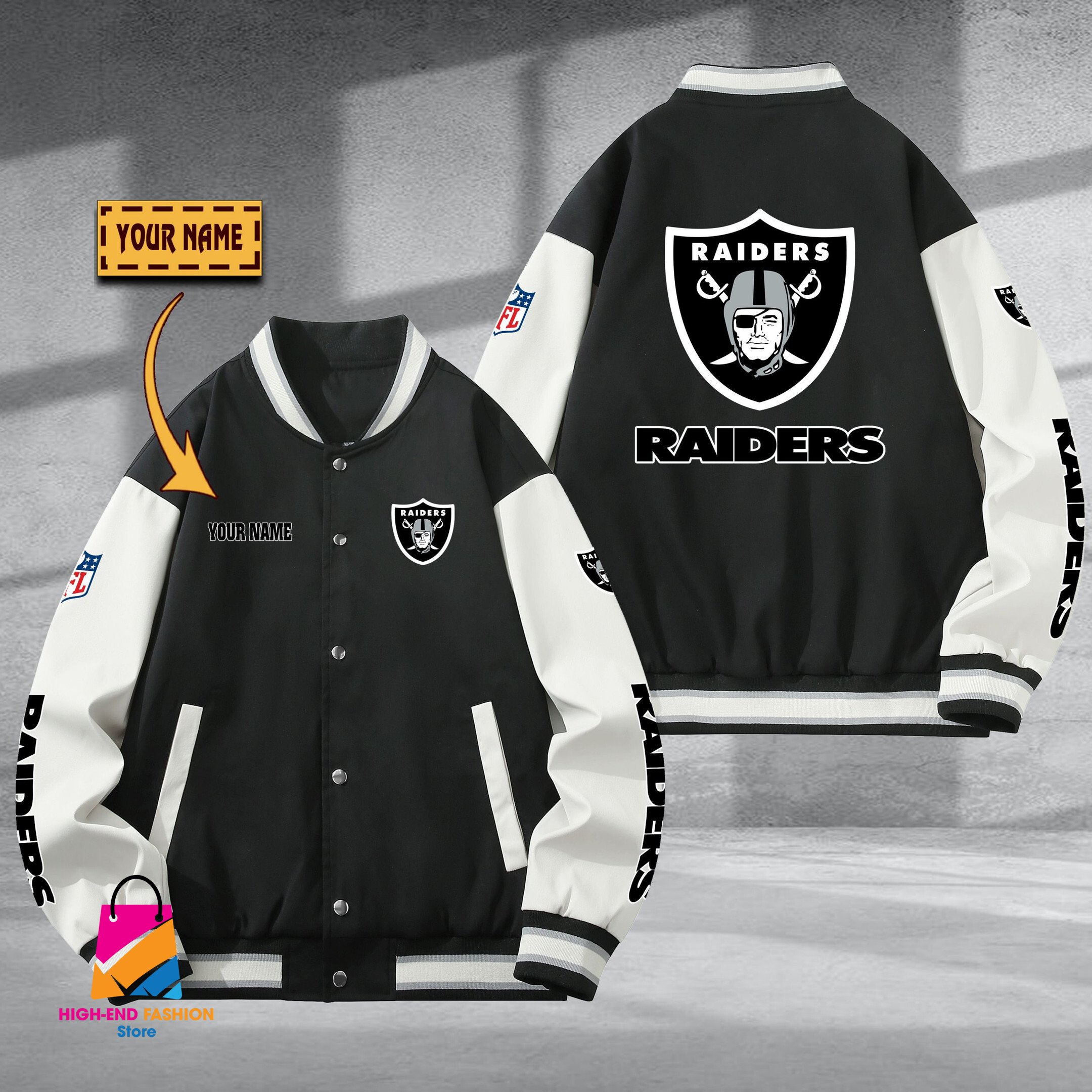 Las Vegas Raiders NFL Style Baseball Jacket For Fan