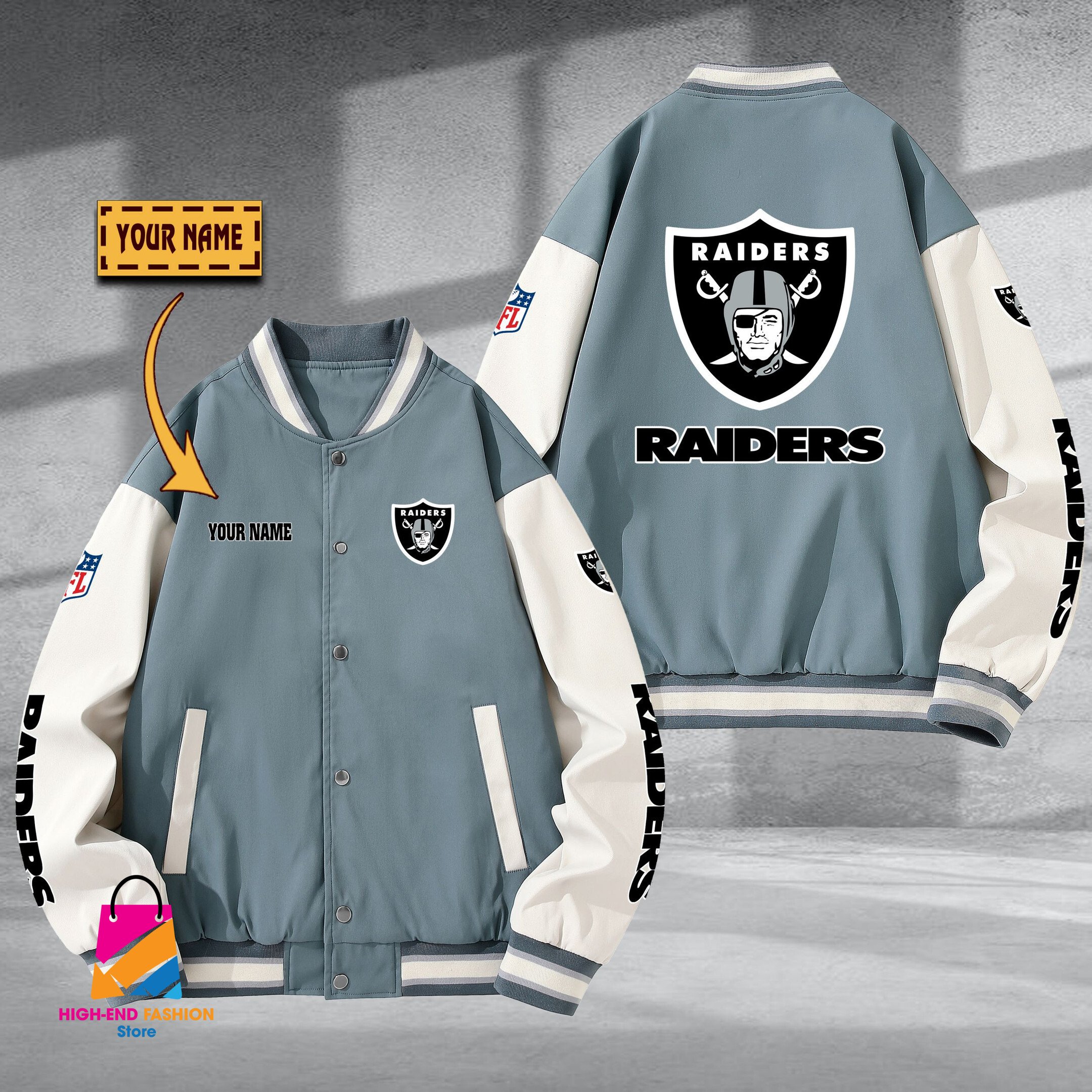 Las Vegas Raiders NFL Style Baseball Jacket For Fan