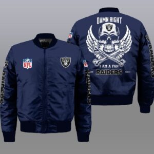 Las Vegas Raiders NFL Style Bomber Jacket For Fans