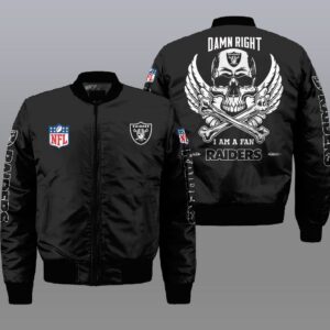 Las Vegas Raiders NFL Style Bomber Jacket For Fans