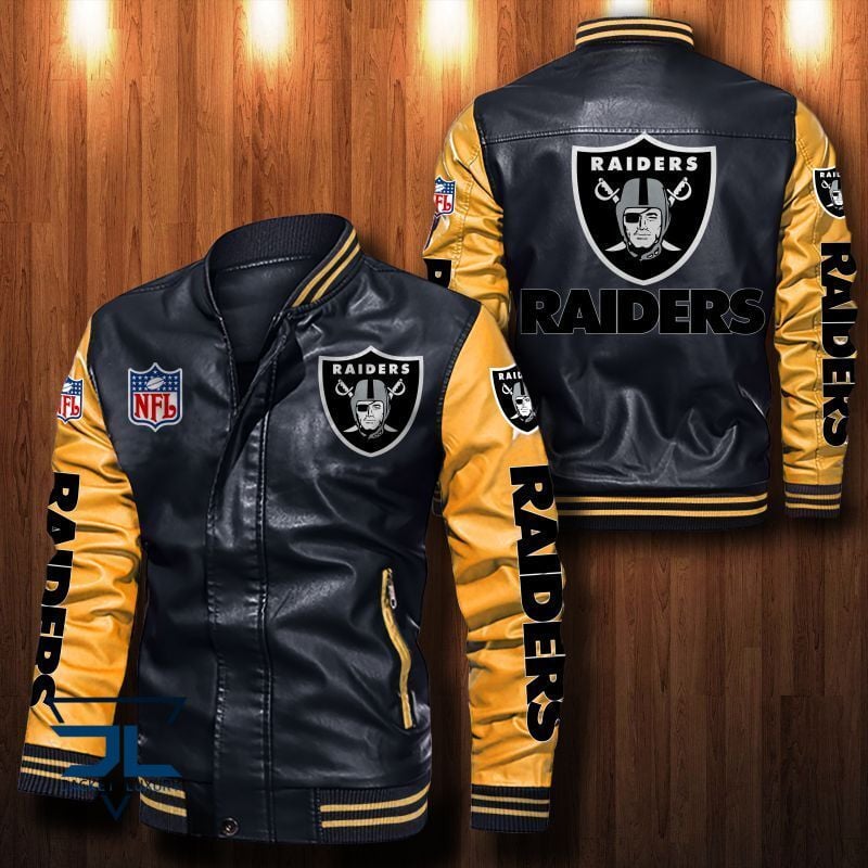 Las Vegas Raiders NFL Style Leather Jacket For Fan