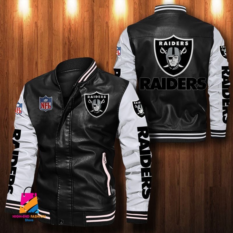 Las Vegas Raiders NFL Style Leather Jacket For Fan