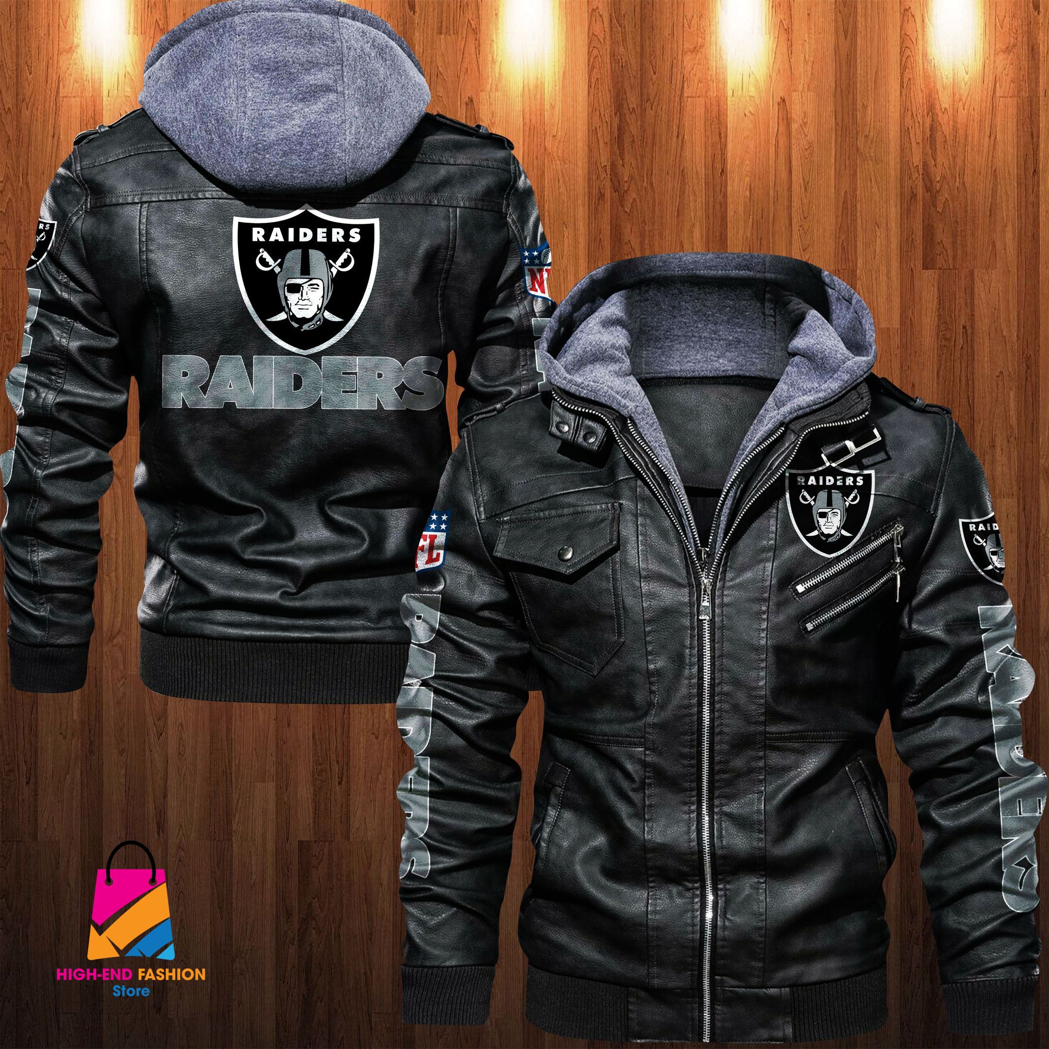 Las Vegas Raiders NFL Style Leather Jacket For Fan