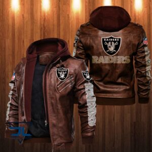 Las Vegas Raiders NFL Style Leather Jacket For Fan