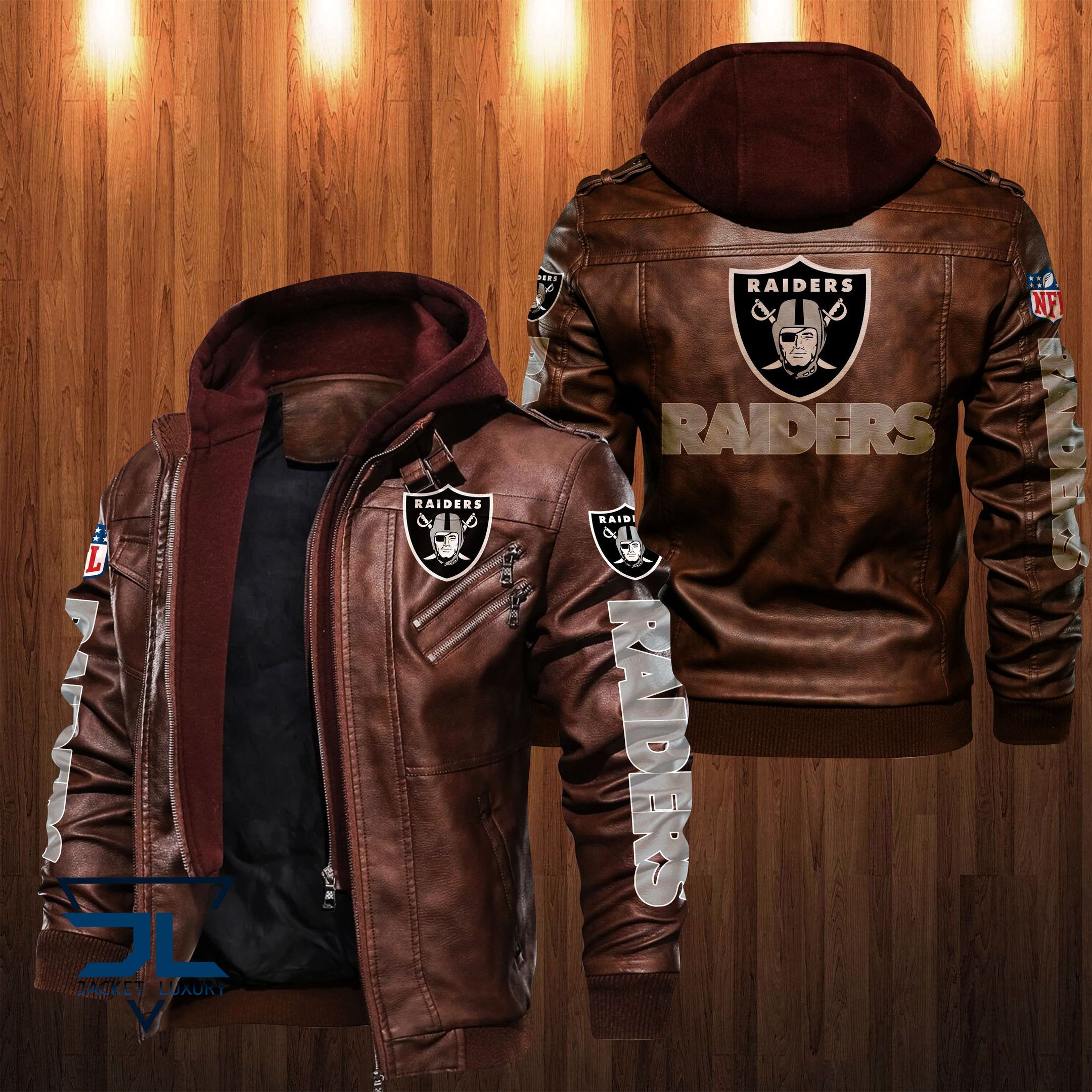 Las Vegas Raiders NFL Style Leather Jacket For Fan