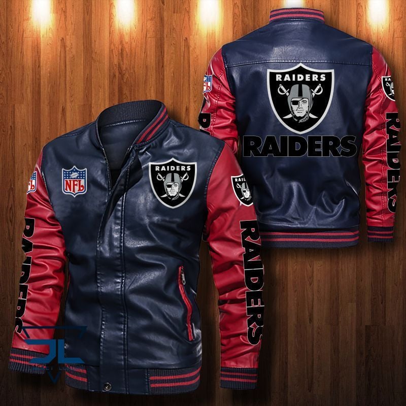 Las Vegas Raiders NFL Style Leather Jacket For Fan