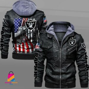 Las Vegas Raiders NFL Style Leather Jacket For Fan