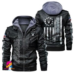 Las Vegas Raiders NFL Style Leather Jacket For Fan
