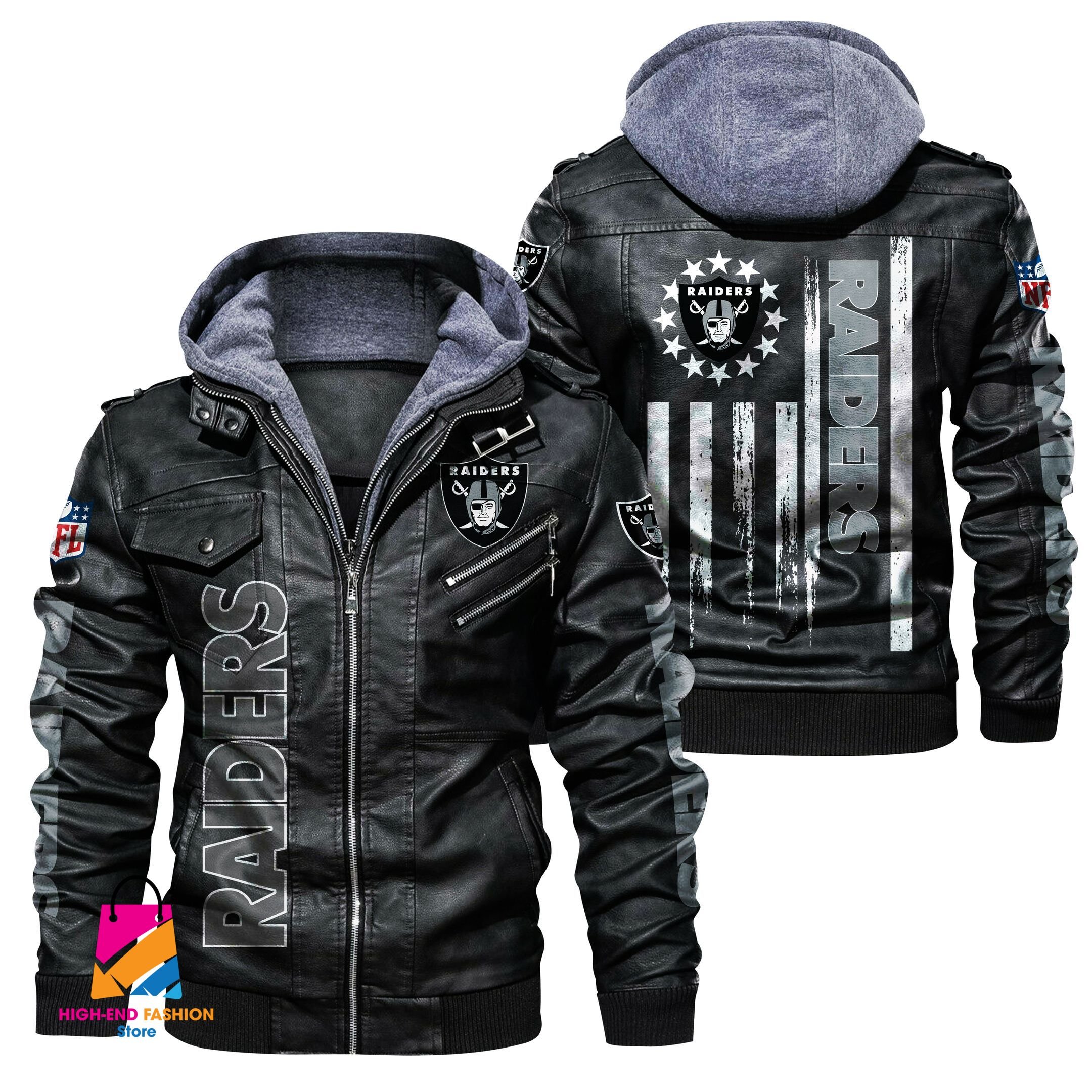 Las Vegas Raiders NFL Style Leather Jacket For Fan