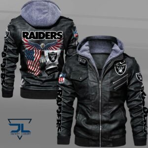 Las Vegas Raiders NFL Style Leather Jacket For Fan