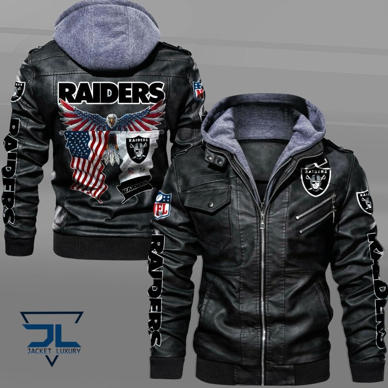 Las Vegas Raiders NFL Style Leather Jacket For Fan