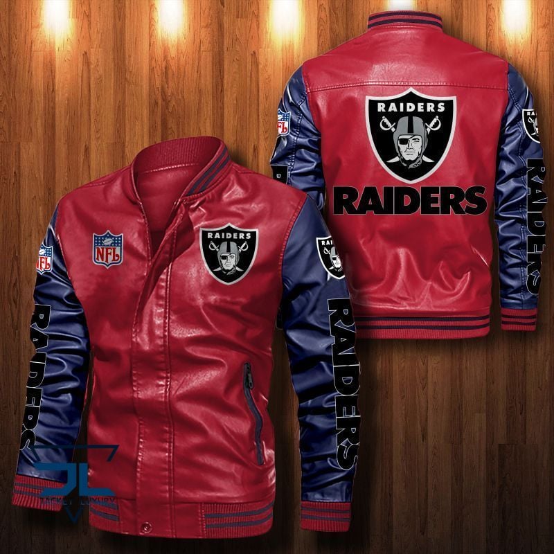 Las Vegas Raiders NFL Style Leather Jacket For Fan