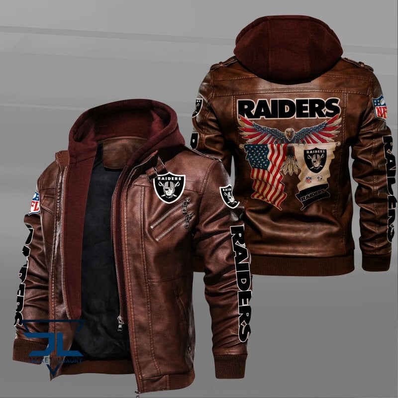 Las Vegas Raiders NFL Style Leather Jacket For Fan