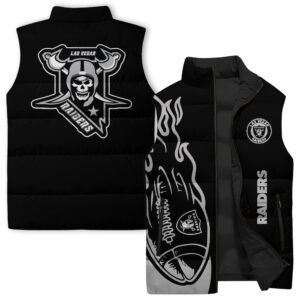 Las Vegas Raiders NFL Style Sleeveless Puffer Jacket For Fans