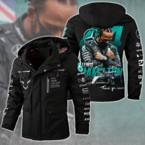 Lewis Hamilton F1 Racing Style Parka Jacket For Fans